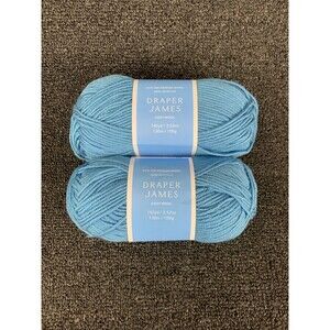 Lot Of 2 Draper James Cozy Wool, DJ Blue, Merino Wool And Acrylic Yarn New